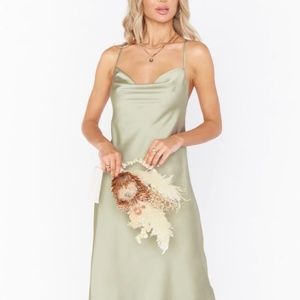 Show Me Your MuMu Verona Cowl Dress Green